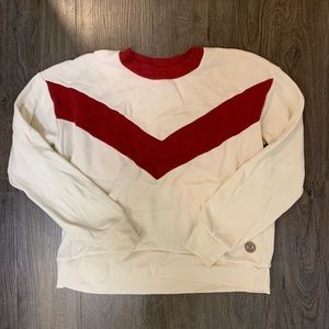 Marine Layer Red and White Sweatshirt